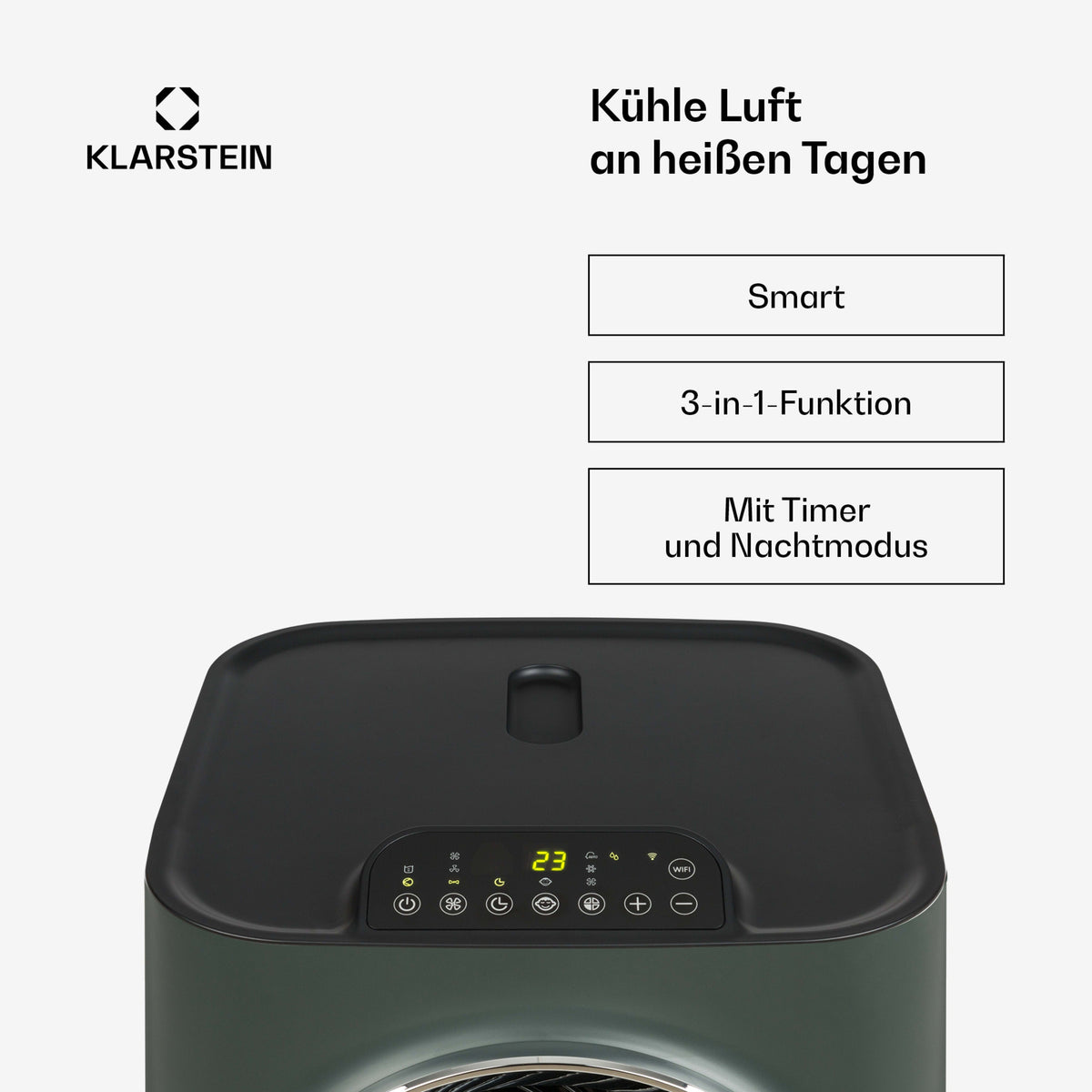 Kraftwerk Smart 12000 BTU Mobile Klimaanlage Anthrazit